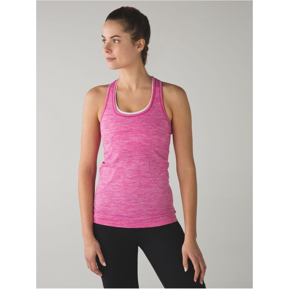 Lululemon Swiftly Tech Racerback Heathered Pink Paradise Size 6